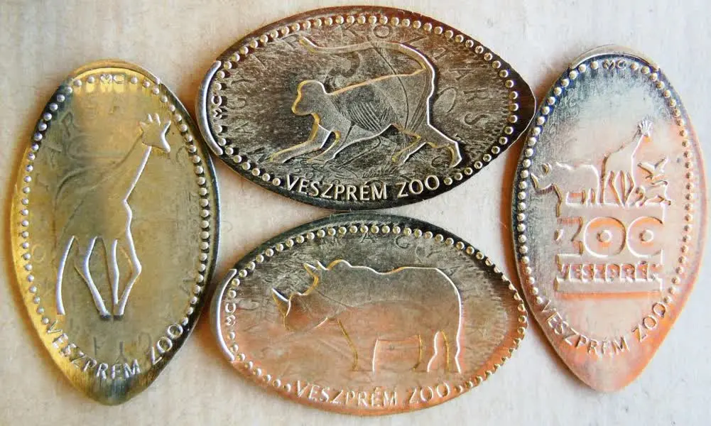 Elongated coins - Veszprém Zoo