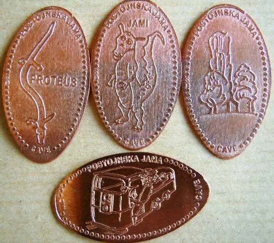 Elongated coins - Postojna